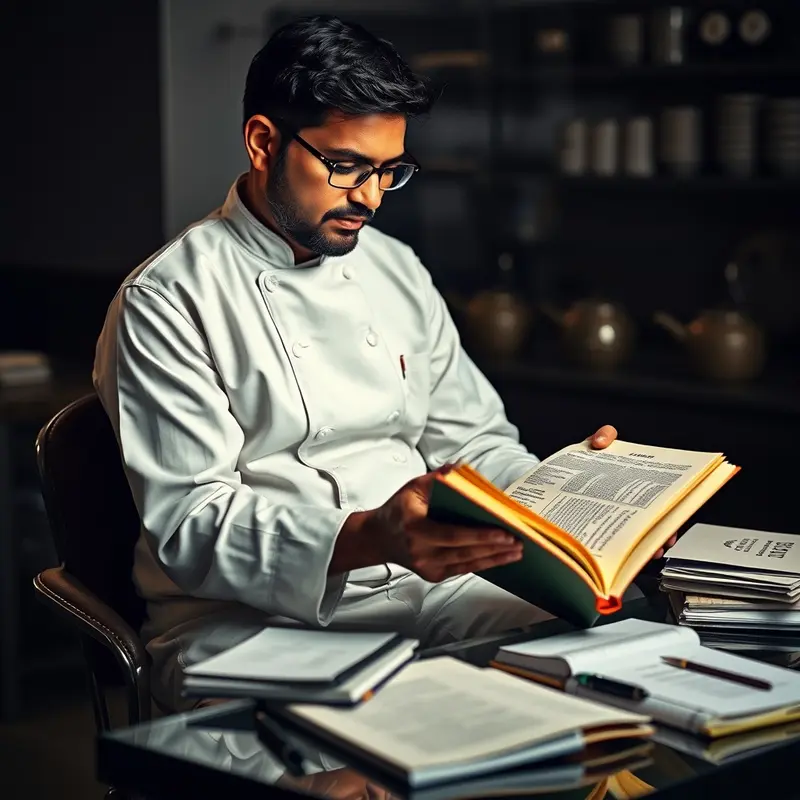 An Indian chef crafting a well-targeted resume and cover letter for Australian employers.