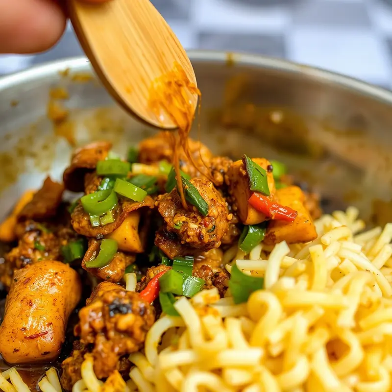 A Sri Lankan chef integrating traditional spices in an Australian dish.